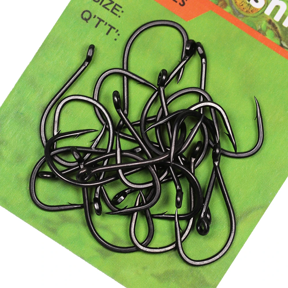 ICERIO 20pcs Matte Black Curved Shank Out-Turned Eyed Carp Fishing Hook Barbed Stiff Pop-up Rig Hooks
ICERIO 20pcs Matte Black Curved Shank Out-Turned Eyed Carp Fishing Hook Barbed Stiff Pop-up Rig Hooks
