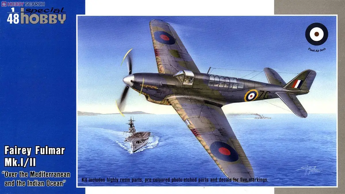 Special Hobby SH48157 1/48 Fairey Fulmar MkI/II Hitech Version model kit
Special Hobby SH48157 1/48 Fairey Fulmar MkI/II Hitech Version model kit