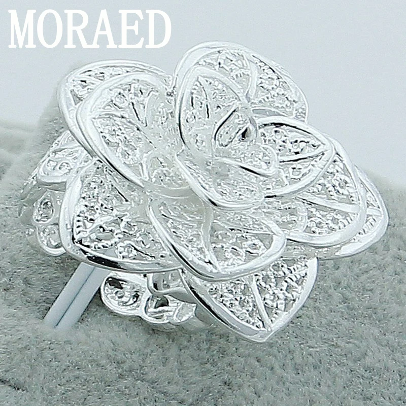 925 Sterling Silver Ring High Quality Rose Flower Open Finger Rings For Women Wedding Engagement Fashion Jewelry
925 Sterling Silver Ring High Quality Rose Flower Open Finger Rings For Women Wedding Engagement Fashion Jewelry