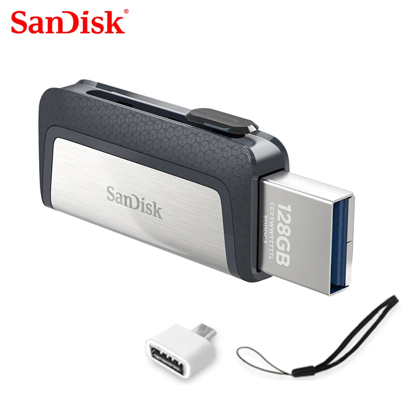 

SanDisk USB Flash Drive SDDDC2 128GB Extreme high speed Type-C USB3.1 Dual OTG 64GB Pen Drives 16GB 150M/S PenDrives 32GB METAL