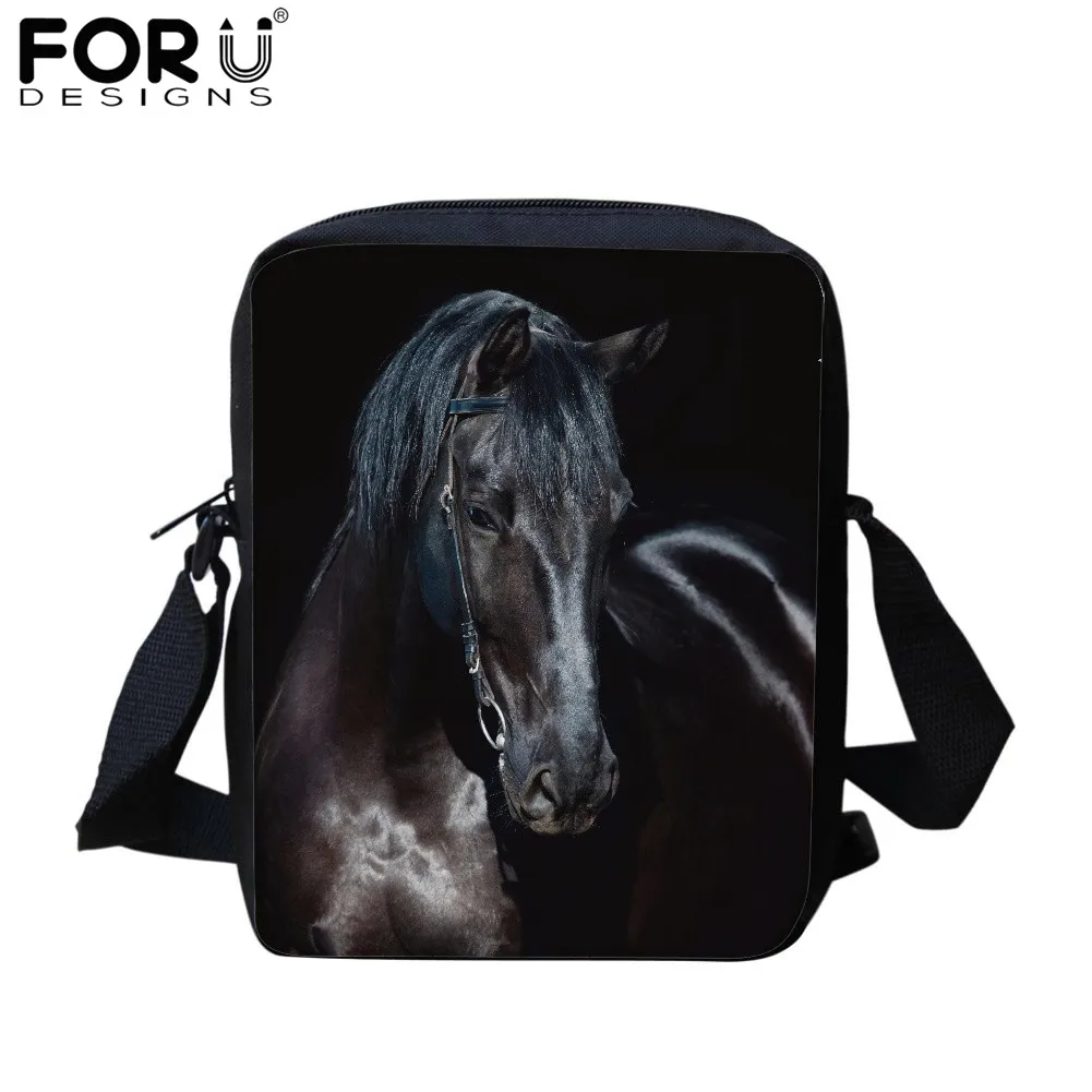 FORUDESIGNS 3D Black Horse Animal Print Messenger Bag For Women New Fashion Casual Clutch Men Small Travel Single Shoulder Bags
FORUDESIGNS 3D Black Horse Animal Print Messenger Bag For Women New Fashion Casual Clutch Men Small Travel Single Shoulder Bags
