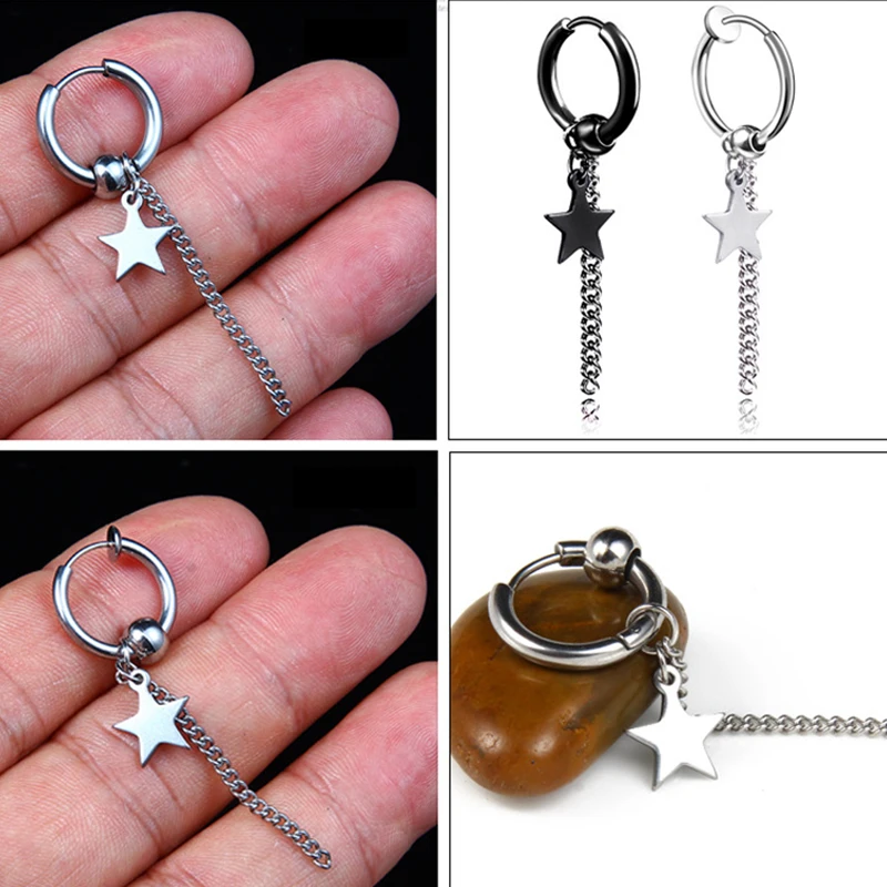 Japanese Korean Earrings Women Rock Harajuku Style Ear Pendant High Quality Titanium Steel Jewelry Pentagram Pattern Accessories
Japanese Korean Earrings Women Rock Harajuku Style Ear Pendant High Quality Titanium Steel Jewelry Pentagram Pattern Accessories