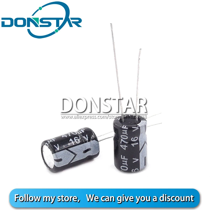 20PCS 470UF 16V Aluminium Electrolytic Capacitor 16V 470UF 8*12MM Electrolytic Capacitor
20PCS 470UF 16V Aluminium Electrolytic Capacitor 16V 470UF 8*12MM Electrolytic Capacitor