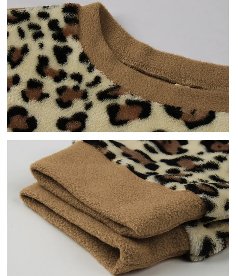 Winter Fleece Hoodies Women Autumn Leopard Print Stitching O Neck Long Sleeve Warm Pullover Vintage Ladies Plush Sweatshirt Tops
Winter Fleece Hoodies Women Autumn Leopard Print Stitching O Neck Long Sleeve Warm Pullover Vintage Ladies Plush Sweatshirt Tops