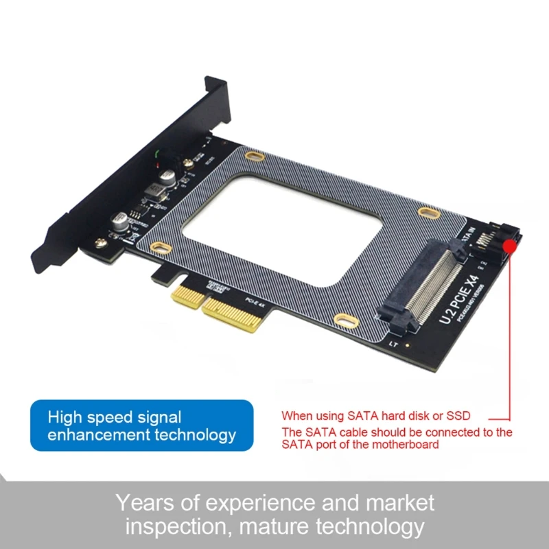 P82F U.2 PCI-E X4 Riser Card 3.0 SFF-8639 SSD Expansion Adapter U.2 SSD SATA PCI Express Card for 2.5 inch SATA HDD
P82F U.2 PCI-E X4 Riser Card 3.0 SFF-8639 SSD Expansion Adapter U.2 SSD SATA PCI Express Card for 2.5 inch SATA HDD