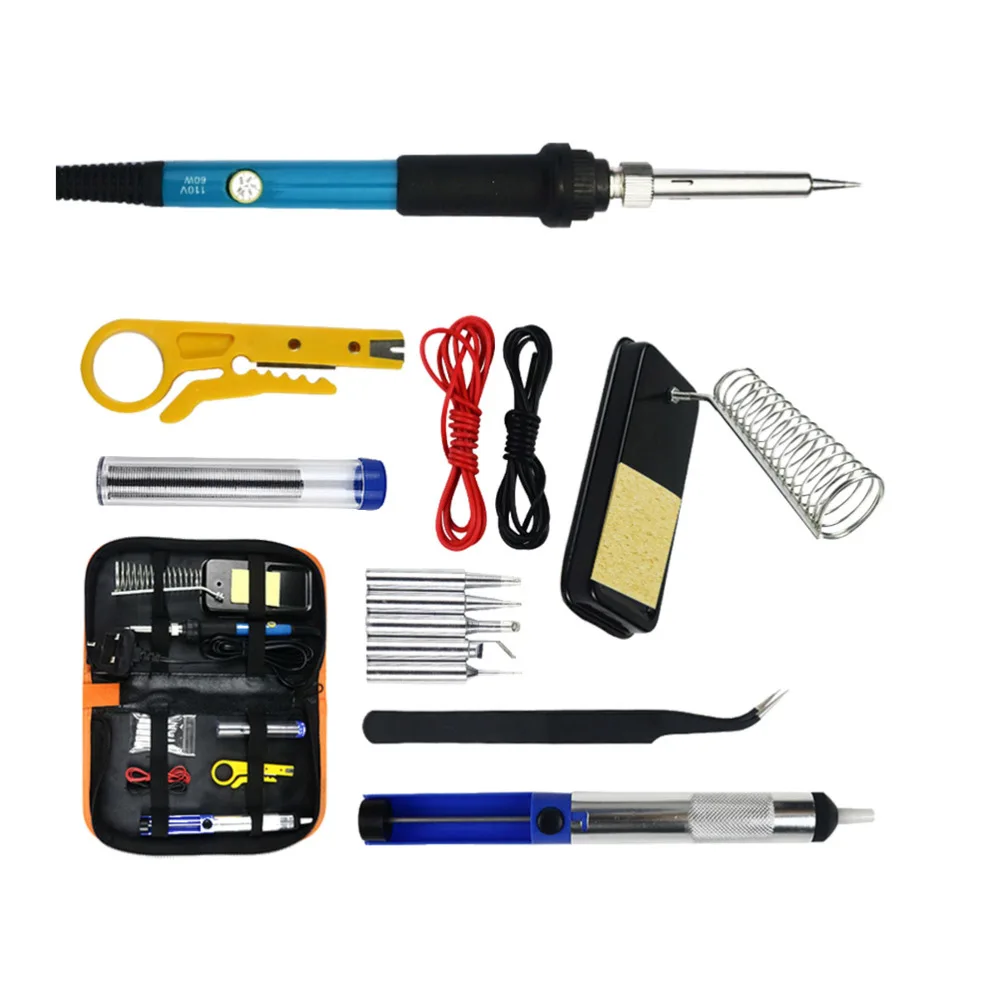 1 Set of in 1 Electric Soldering Iron Kit Screwdriver Tweezers Tin Wire Desoldering Pump Welding Repair Tools with 220V 
1 Set of in 1 Electric Soldering Iron Kit Screwdriver Tweezers Tin Wire Desoldering Pump Welding Repair Tools with 220V