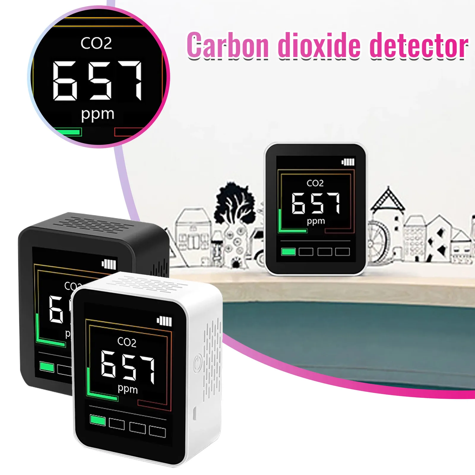 Многофункциональный Co2, цифровой прибор для измерения уровня Температура влажности Сенсор тестер качества воздуха монитор углекислого газ...
Многофункциональный Co2, цифровой прибор для измерения уровня Температура влажности Сенсор тестер качества воздуха монитор углекислого газ...