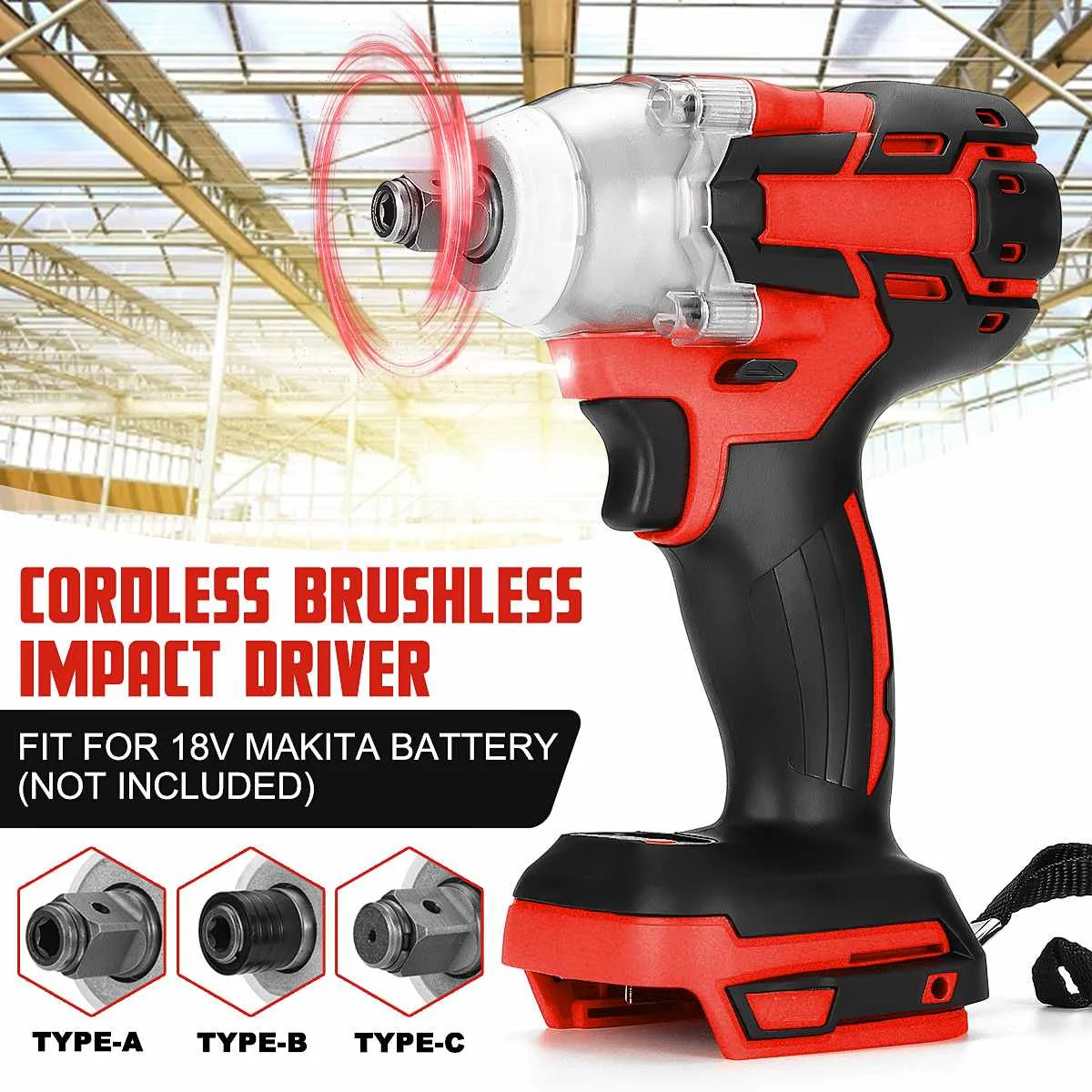 2 IN 1 18V 800Nm Torque Electric Wrench Brushless Impact Wrench Cordless 1/2 Socket Electric Wrench Power Tool Without Battery
2 IN 1 18V 800Nm Torque Electric Wrench Brushless Impact Wrench Cordless 1/2 Socket Electric Wrench Power Tool Without Battery
