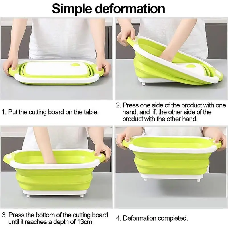 Multifunction Cutting Board Foldable Drain Basket Collapsible Vegetable Washing Portable Kitchen Organizer Basin Colander V4A2 
Multifunction Cutting Board Foldable Drain Basket Collapsible Vegetable Washing Portable Kitchen Organizer Basin Colander V4A2