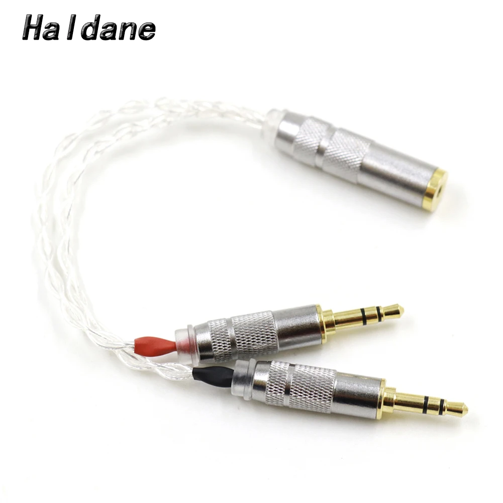 Haldane Single Crystal Copper Silver Plated 2x3.5mm Male to 2.5mm TRRS Balanced Female Audio Adapter Cable for chord mojo Player
Haldane Single Crystal Copper Silver Plated 2x3.5mm Male to 2.5mm TRRS Balanced Female Audio Adapter Cable for chord mojo Player