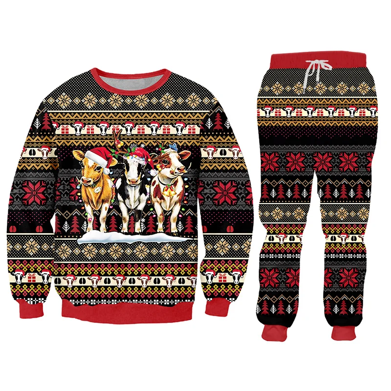 Men's Tracksuit Christmas Sweaters Sets Pullover Trouser Dropship Customized Couple Outfit Jogger Oversize Chandals Sweatshirt
Men's Tracksuit Christmas Sweaters Sets Pullover Trouser Dropship Customized Couple Outfit Jogger Oversize Chandals Sweatshirt