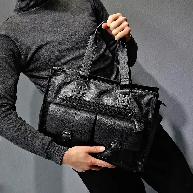 Men's handbag briefcase large capacity men's shoulder bag fashion travel bag luggage bag storage bag leather texture
Men's handbag briefcase large capacity men's shoulder bag fashion travel bag luggage bag storage bag leather texture