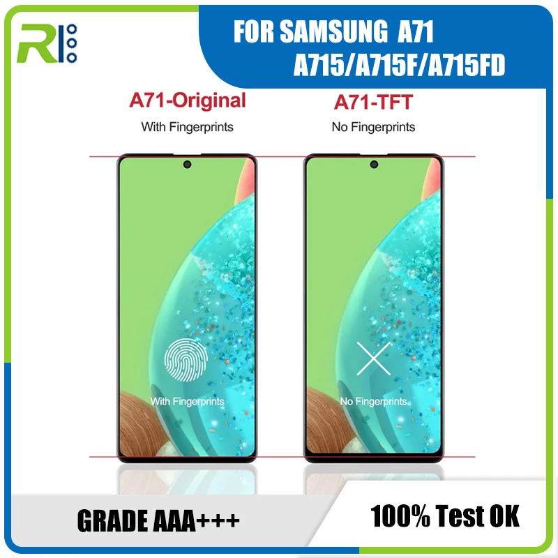 Оригинальный сенсорный ЖК-экран AMOLED для Samsung Galaxy A71, дигитайзер, датчик, стеклянный монтаж для Samsung A71, дисплей A715 A715F A715FD, OEM
Оригинальный сенсорный ЖК-экран AMOLED для Samsung Galaxy A71, дигитайзер, датчик, стеклянный монтаж для Samsung A71, дисплей A715 A715F A715FD, OEM