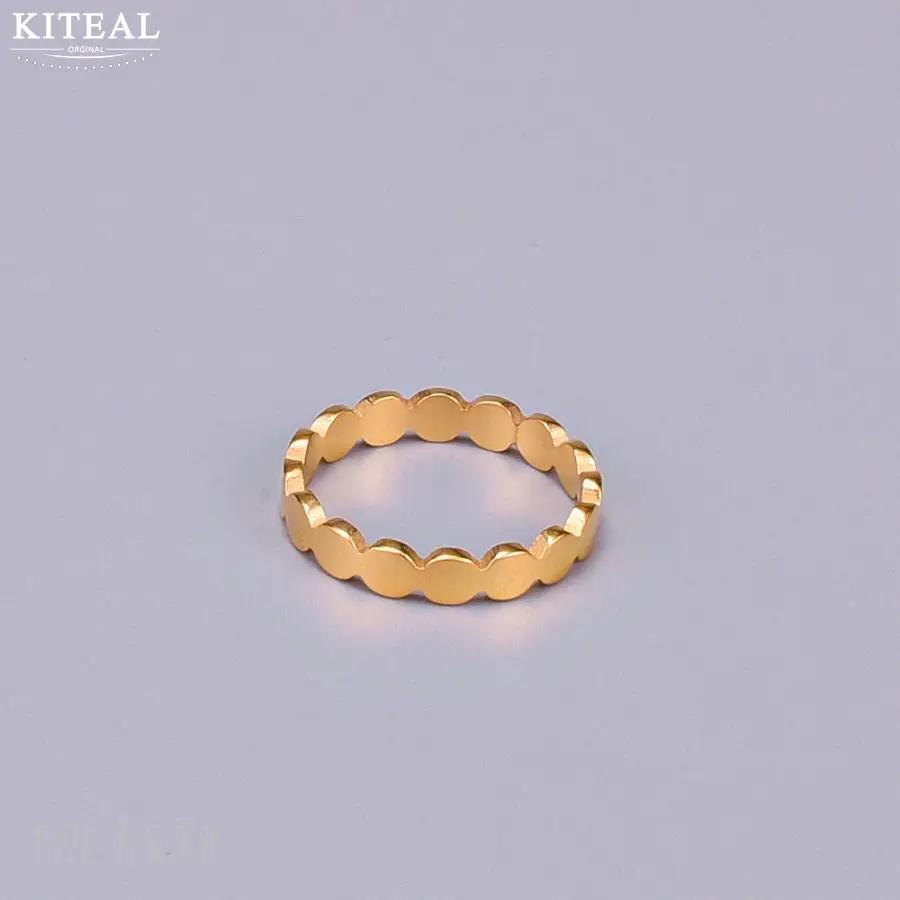 Модное дизайнерское кольцо KITEAL 18KGP с золотым наполнителем размер 5 6 7 8 Женское