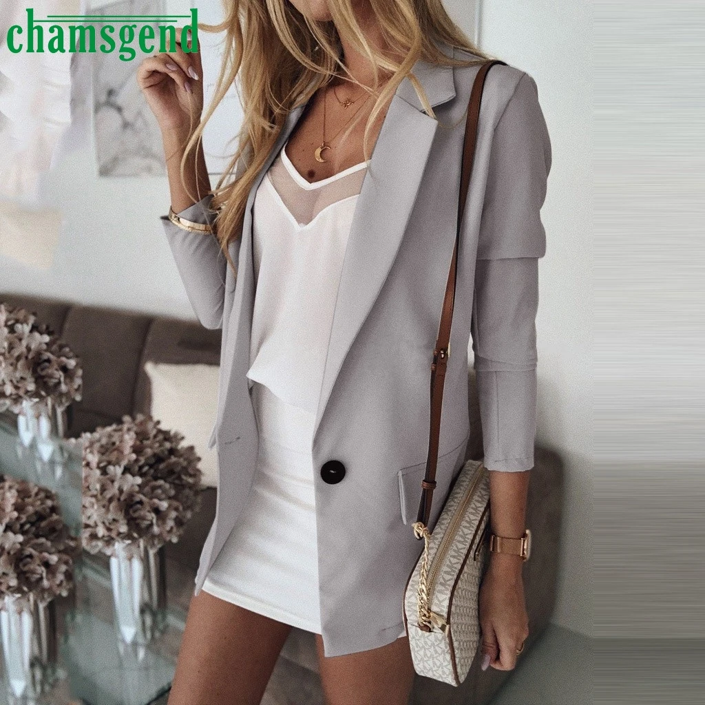 CHAMSGEND Autumn Long Sleeve Elegant coats Women Fashion Ladies Office Jacket Coat Outwear Slim Business Chic Suit #4Z
CHAMSGEND Autumn Long Sleeve Elegant coats Women Fashion Ladies Office Jacket Coat Outwear Slim Business Chic Suit #4Z