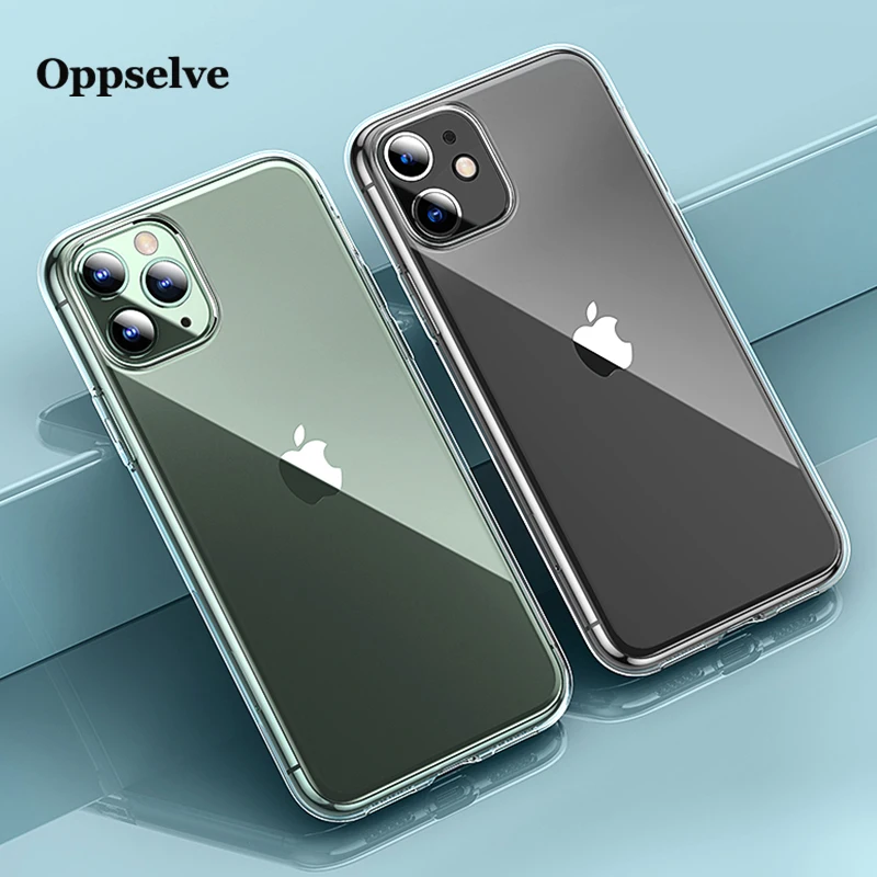 Чехол Oppselve из закаленного стекла для iPhone 12 Mini 11 Pro Max XR XS SE 2020 прозрачные защитные