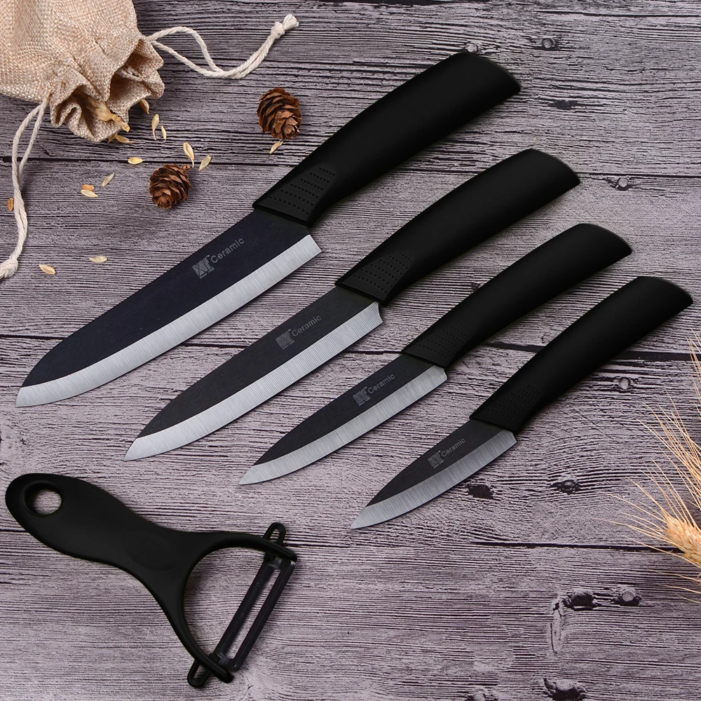 

Kitchen Knives Ceramic Knife 3" 4" 5" 6" Zirconia Japanese Knife Peeler Black White Paring Fruit Ceramic Cooking Knives Set
