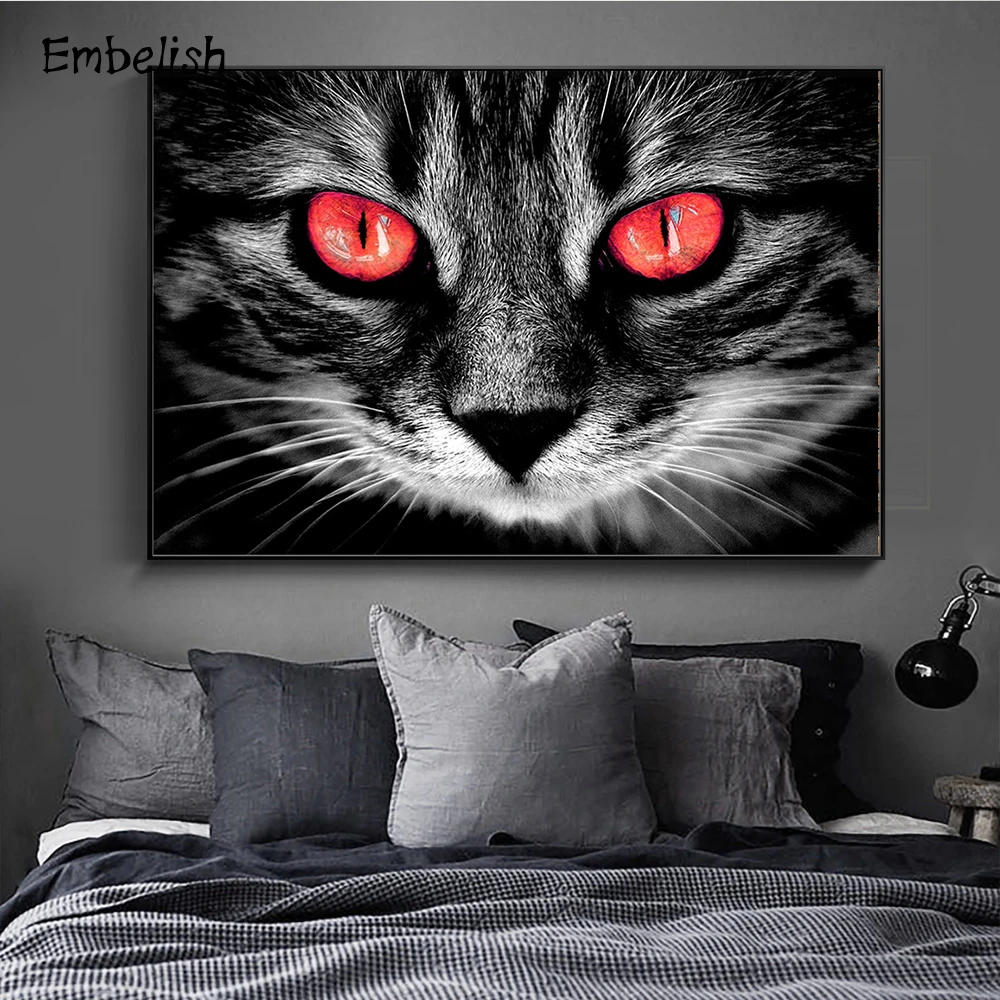 Embelish 1 Pieces Black And White Cat With Red Eyes Animals Wall Pictures For Living Room Modern Home Decor HD Canvas Paintings
Embelish 1 Pieces Black And White Cat With Red Eyes Animals Wall Pictures For Living Room Modern Home Decor HD Canvas Paintings