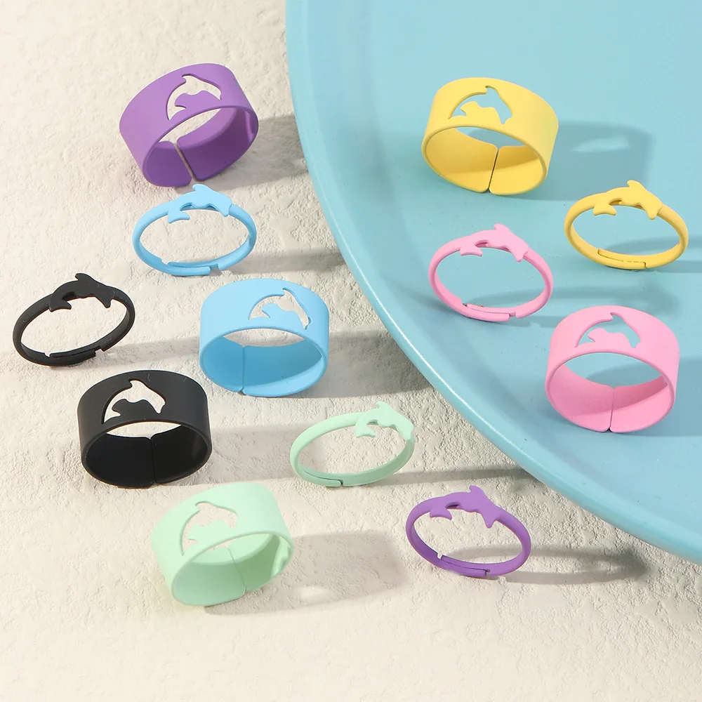 Cute Animal Dolphin Rings For Women Men Resin Acrylic Lover Couple Rings Set Friendship Open Rings Trendy Jewelry AM3167
Cute Animal Dolphin Rings For Women Men Resin Acrylic Lover Couple Rings Set Friendship Open Rings Trendy Jewelry AM3167