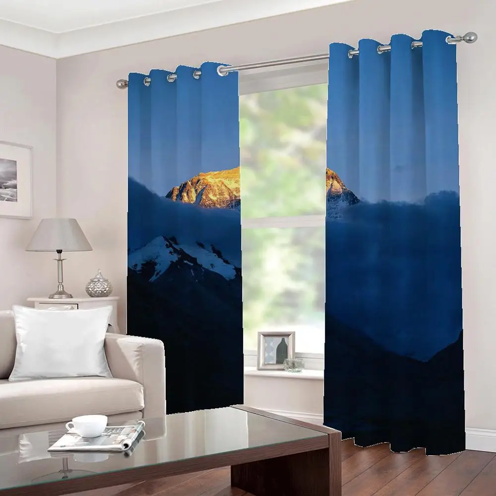 Custom Living room Bedroom Blackout window curtains Golden alpine snow mountain landscape Drapes Sets 2 Panels With Hooks
Custom Living room Bedroom Blackout window curtains Golden alpine snow mountain landscape Drapes Sets 2 Panels With Hooks