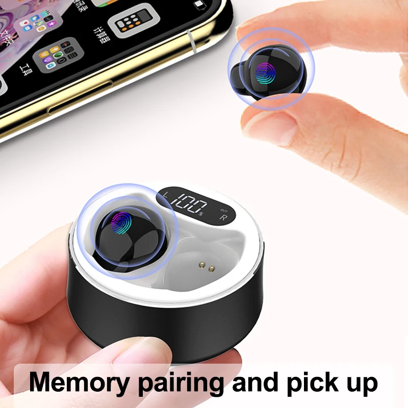 Ultra Mini Wireless TWS Earphone Hidden Small Bluetooth Headset Touch Control Earbud With LED Power Display
Ultra Mini Wireless TWS Earphone Hidden Small Bluetooth Headset Touch Control Earbud With LED Power Display