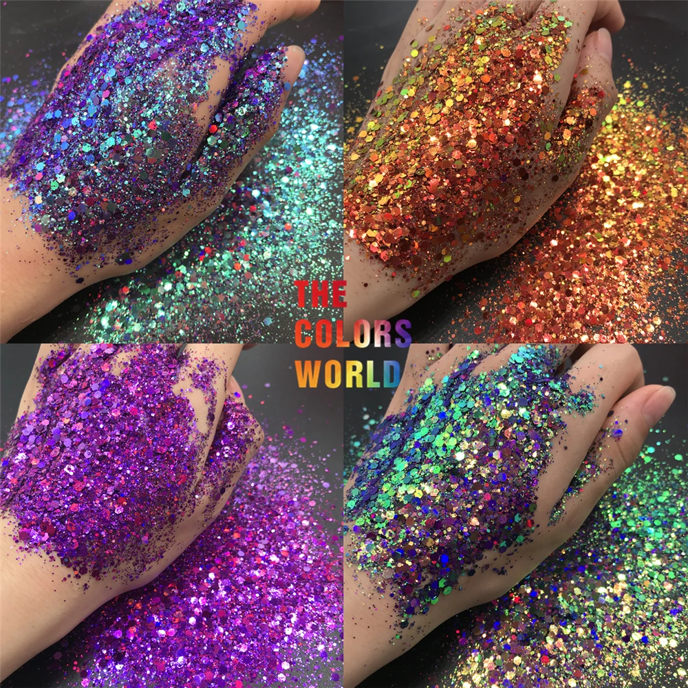 

TCT-598 Chameleon Chunky Color Shift Nails Glitter Nails Art Decoration Body Art Manicure Tumblers Crafts Festival Accessories