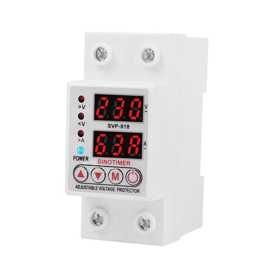 SVP-918 230V Adjustable Self-recovery Voltage LED Automatic Reset Protection Switch Recovery Delay Time Automatic Voltage Device
SVP-918 230V Adjustable Self-recovery Voltage LED Automatic Reset Protection Switch Recovery Delay Time Automatic Voltage Device