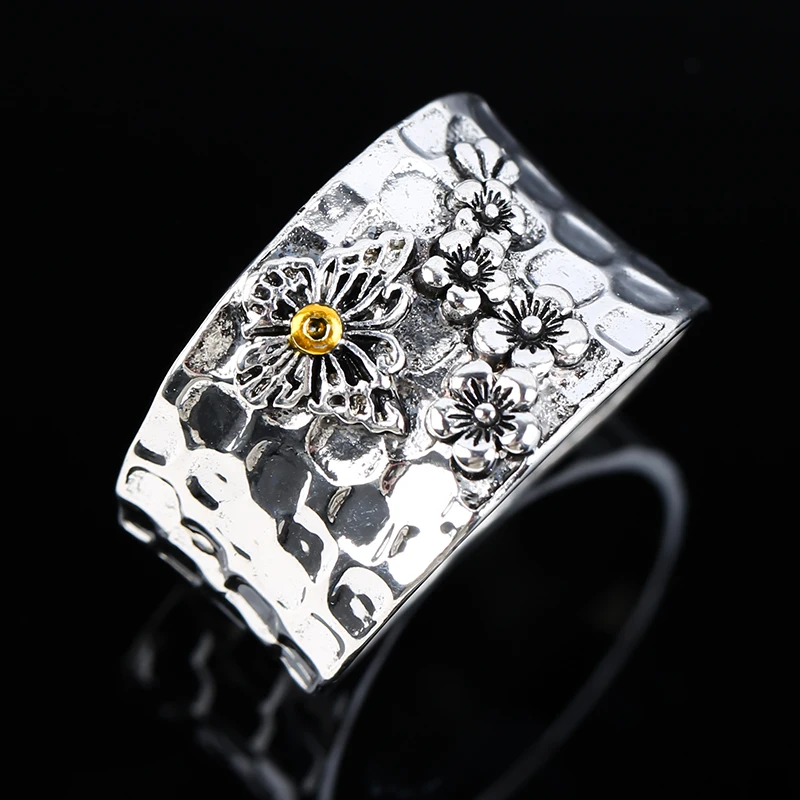 Vintage Silver Plated Irregular Wide Ring Butterfly and Flower Rings For Women Ladies Wedding Party Retro Jewelry Gift H4M966
Vintage Silver Plated Irregular Wide Ring Butterfly and Flower Rings For Women Ladies Wedding Party Retro Jewelry Gift H4M966