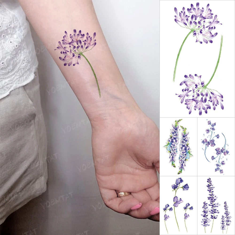 Purple Lavender Cute Child Arm Environmental Waterproof Temporary Tattoo Sticker Hand Back Body Art Flash Fake Tatto Woman
Purple Lavender Cute Child Arm Environmental Waterproof Temporary Tattoo Sticker Hand Back Body Art Flash Fake Tatto Woman