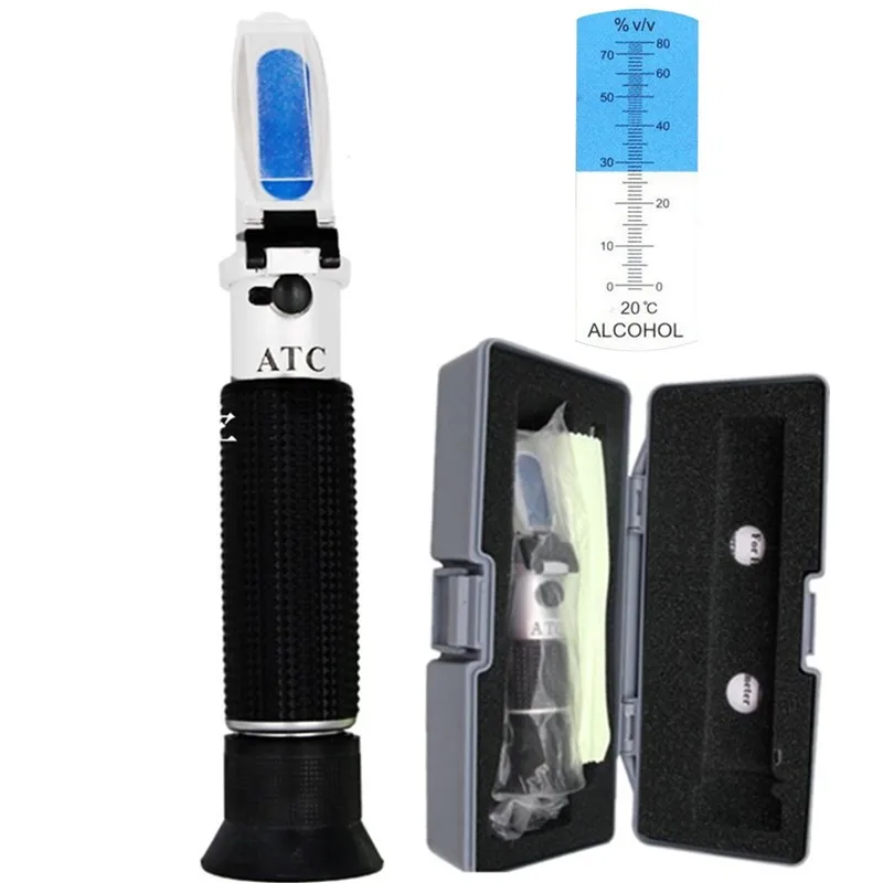 Handheld 0-80% Alcohol Refractometer For Spirits Household Liquor Brewing Refractometer Alcohol Concentration Detector
Handheld 0-80% Alcohol Refractometer For Spirits Household Liquor Brewing Refractometer Alcohol Concentration Detector