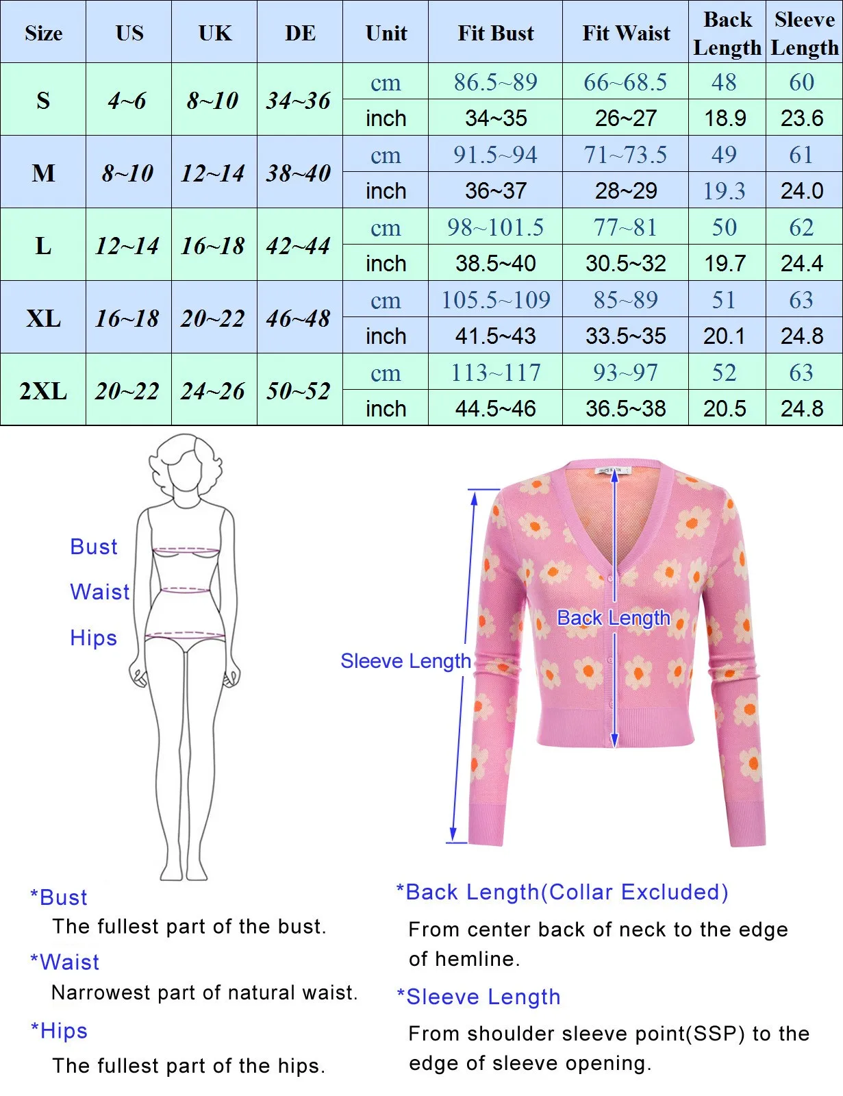 Grace Karin Pink Coats Women Daisy Pattern Cardigan Sweater Slim Fashion Long Sleeve V-Neck Cropped Knitwear Spring Autumn Tops
Grace Karin Pink Coats Women Daisy Pattern Cardigan Sweater Slim Fashion Long Sleeve V-Neck Cropped Knitwear Spring Autumn Tops