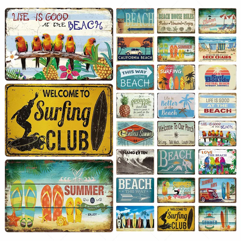 Vintage Metal Tin Signs Beach Seascape Tourist Agency Decor Wall Art Poster Plaque Plate Iron Painting Summer Vacation Beach
Vintage Metal Tin Signs Beach Seascape Tourist Agency Decor Wall Art Poster Plaque Plate Iron Painting Summer Vacation Beach