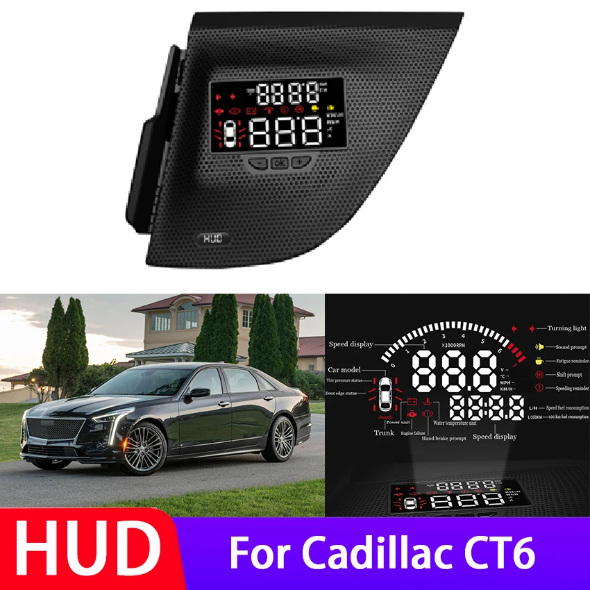 

Автомобильный HUD Дисплей цифровой спидометр для Cadillac CT6 вождения Sn БД данных проектор лобовое стекло, что обеспечивает безопасность вождени...