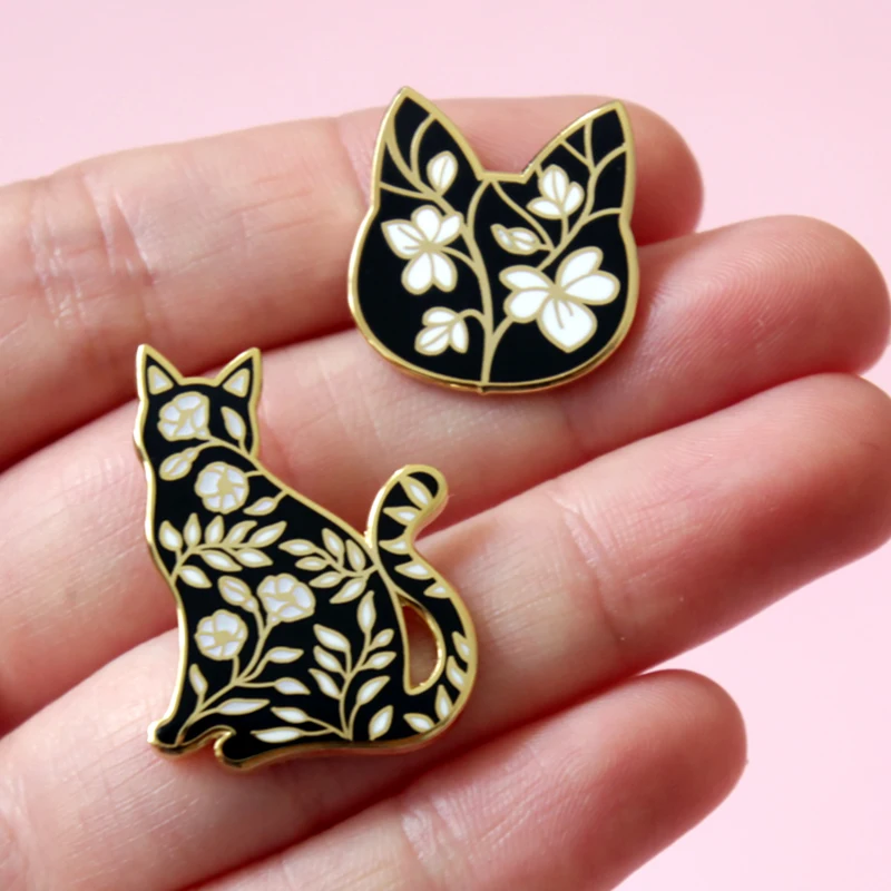 Cartoons Floral Flower Black Cat Enamel Brooch Pin Backpack Hat Bag Lapel Pins Badges Women Men's Fashion Jewelry Accessories
Cartoons Floral Flower Black Cat Enamel Brooch Pin Backpack Hat Bag Lapel Pins Badges Women Men's Fashion Jewelry Accessories