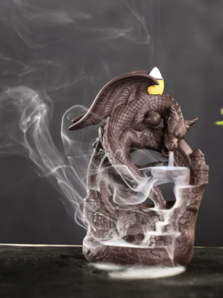 Ceramic creative home furnishings dragon giant dinosaur Castle incense waterfall incense burner
Ceramic creative home furnishings dragon giant dinosaur Castle incense waterfall incense burner