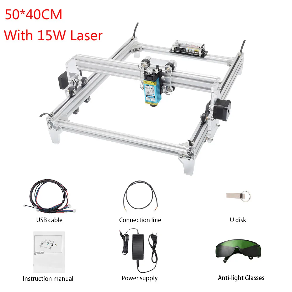 15W CNC Laser Engraving Machine Work Area Wood Router Machine with Offline Controller 50cmx40cm Laser Engraver Laser Cutter
15W CNC Laser Engraving Machine Work Area Wood Router Machine with Offline Controller 50cmx40cm Laser Engraver Laser Cutter