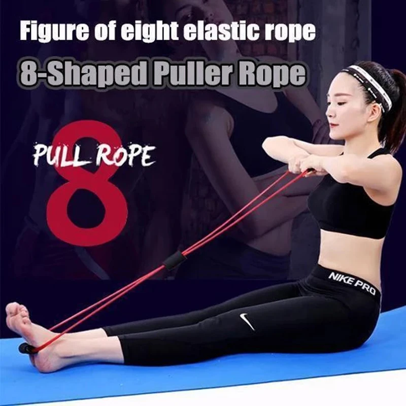 8 Shape Pull Rope Yoga accessories Resistance Bands Elastic Sports Exercise Puller Chest Expander Home Gym Fitness Equipment
8 Shape Pull Rope Yoga accessories Resistance Bands Elastic Sports Exercise Puller Chest Expander Home Gym Fitness Equipment