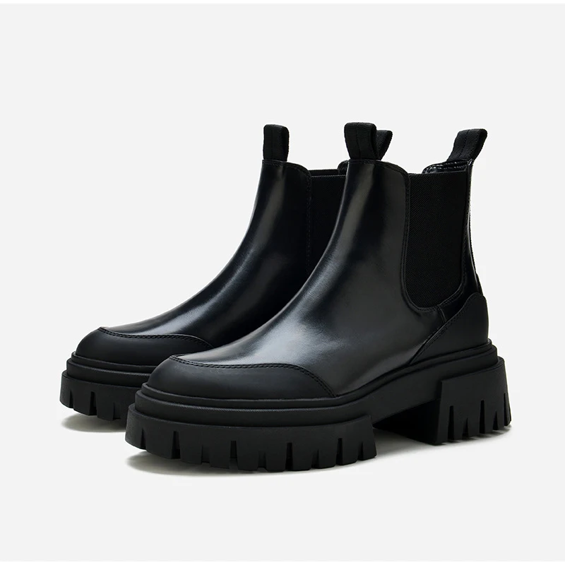 2021 Fall New Women's Chelsea Short Boots Thick-soled Round Toe Mid-heel Nude Boots Comfortable Casual Boots Square Heel Boots
2021 Fall New Women's Chelsea Short Boots Thick-soled Round Toe Mid-heel Nude Boots Comfortable Casual Boots Square Heel Boots