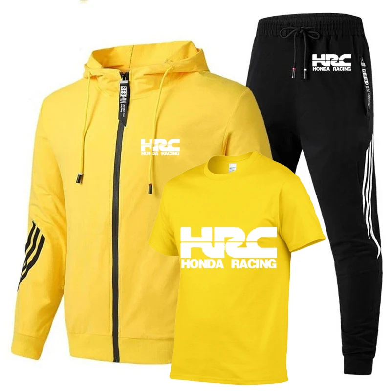 Spring Autumn Men's jackets HRC Race Motorcycle Printing Cotton High Quality stripe Men's sweatshirt+t-shirt+pants 3-piece set
Spring Autumn Men's jackets HRC Race Motorcycle Printing Cotton High Quality stripe Men's sweatshirt+t-shirt+pants 3-piece set