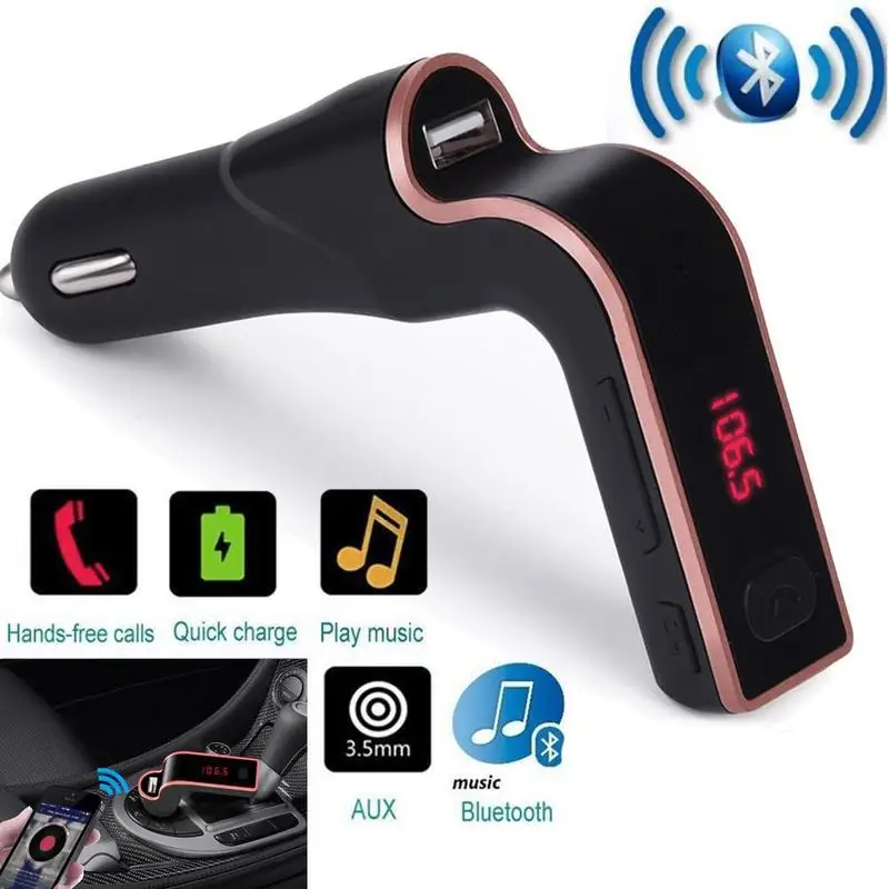 

FM-трансмиттер, универсальные автомобильные Bluetooth-передатчики, музыкальное MP3-радио 5 В/2,5 А, плеер, зарядное устройство USB, автомобильные аксе...