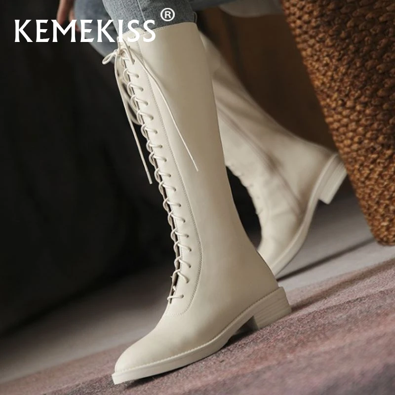 KemeKiss 2022 Women'S Real Leather Knee High Boots Shoes Low Heels Lace Up Winter Long Boot Cool Ladies Footwear Size 34-39
KemeKiss 2022 Women'S Real Leather Knee High Boots Shoes Low Heels Lace Up Winter Long Boot Cool Ladies Footwear Size 34-39