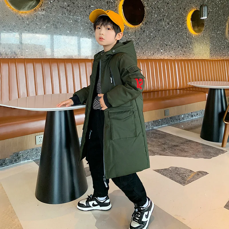 Boys Winter Mid-length Thick Warm Down Jacket Children Wadded Jacket Kids Casual Fashion Hooded Outerwear 5 6 7 8 9 10 11 12 13y
Boys Winter Mid-length Thick Warm Down Jacket Children Wadded Jacket Kids Casual Fashion Hooded Outerwear 5 6 7 8 9 10 11 12 13y
