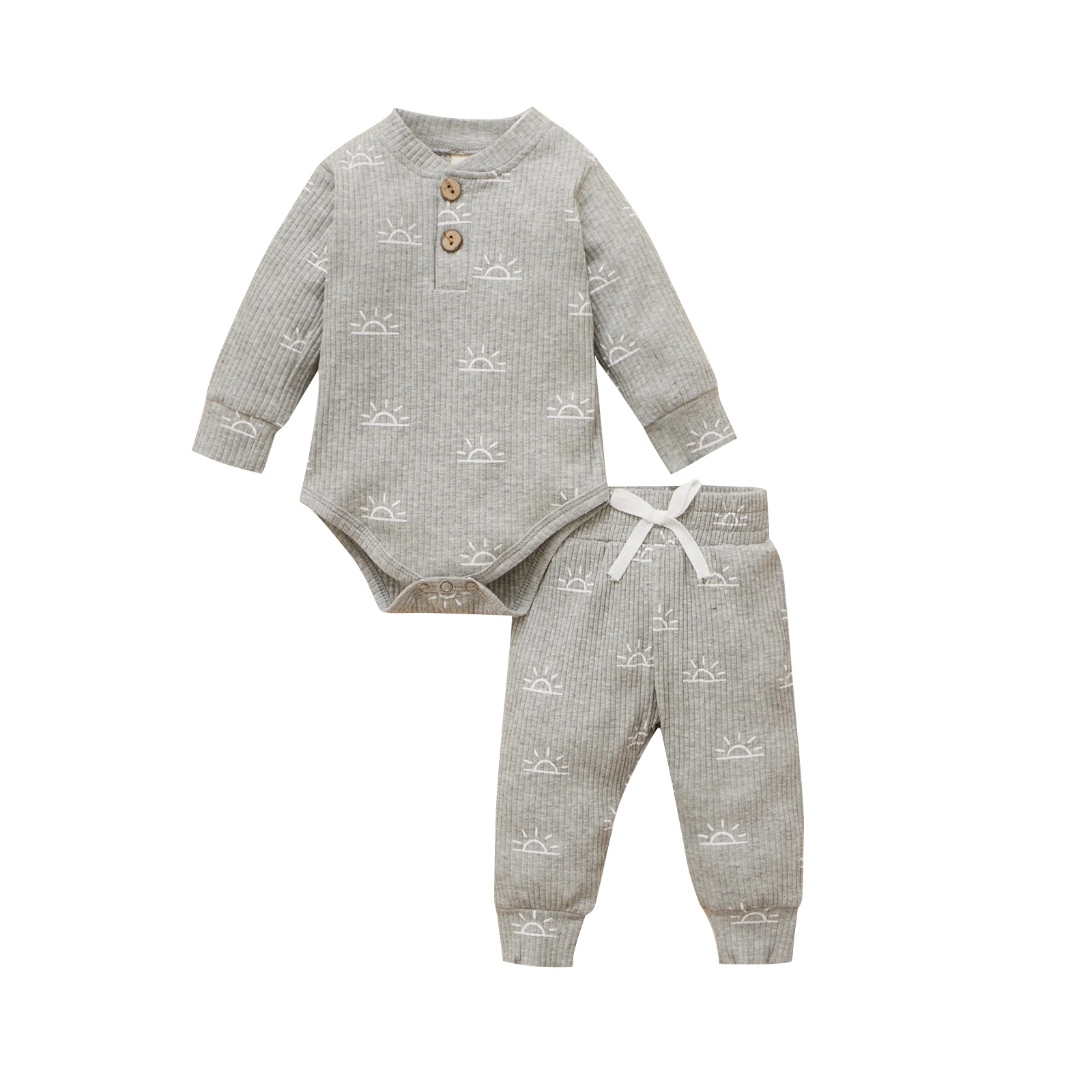 Clothes For Newborns Autumn Baby Clothes Sun Print Henley Neck Long Sleeve Romper Baby Casual Cotton Clothing For Boys Girls Set
Clothes For Newborns Autumn Baby Clothes Sun Print Henley Neck Long Sleeve Romper Baby Casual Cotton Clothing For Boys Girls Set