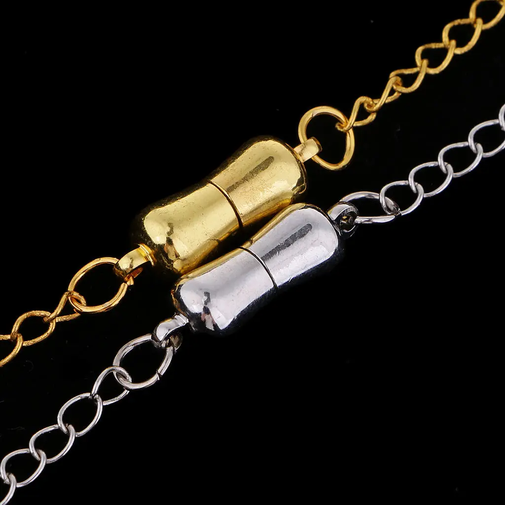 2x Jewelry Making Magnetic Hooks Lobster Clasps Necklace Bracelet With Chain 
2x Jewelry Making Magnetic Hooks Lobster Clasps Necklace Bracelet With Chain