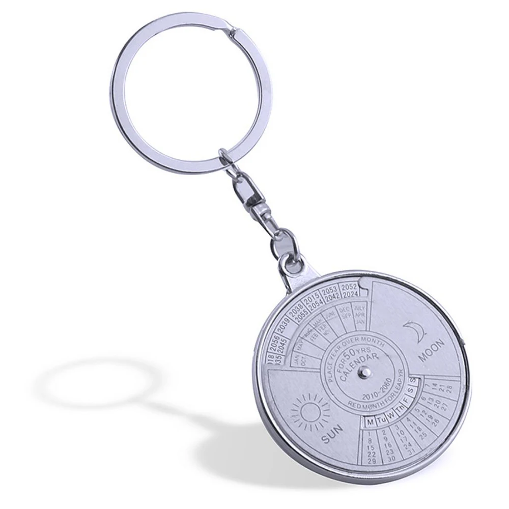 Silver Color 50 Years Super Perpetual Calendar Key Chains Rings Astrology Keychains Car Bag Pendant Keyring Holder Gift Jewelry
Silver Color 50 Years Super Perpetual Calendar Key Chains Rings Astrology Keychains Car Bag Pendant Keyring Holder Gift Jewelry