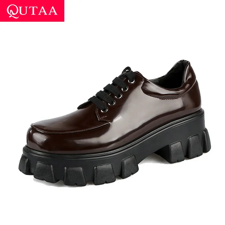 QUTAA 2021 Women Pumps Spring Autumn PU Leather Lace Up Single Shoes Round Toe Platform Fashion Ladies Shoes Big Size 34-42
QUTAA 2021 Women Pumps Spring Autumn PU Leather Lace Up Single Shoes Round Toe Platform Fashion Ladies Shoes Big Size 34-42