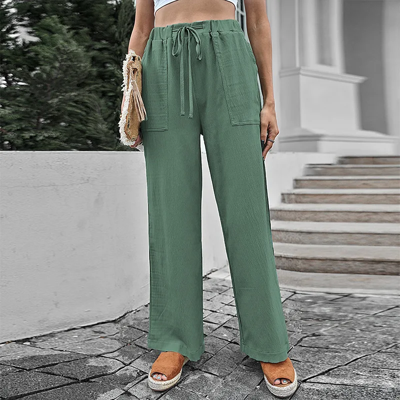 Women Cotton Casual Pants Wide Leg Elastic Women Spring Autumn Trousers Comfortable Soft Elegant Baggy Jogger Pants
Women Cotton Casual Pants Wide Leg Elastic Women Spring Autumn Trousers Comfortable Soft Elegant Baggy Jogger Pants
