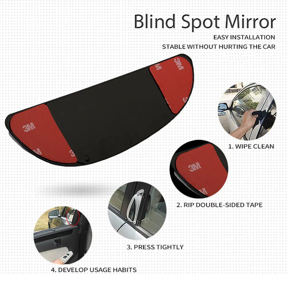 2Pcs/Set 3R Car Blind Spot Mirror Rear Side Wide Angle Rear View Mirror Universal for Second Row Car Door Safely Get-off
2Pcs/Set 3R Car Blind Spot Mirror Rear Side Wide Angle Rear View Mirror Universal for Second Row Car Door Safely Get-off