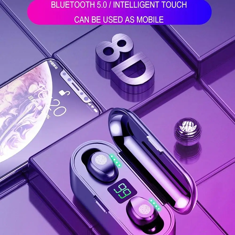 F9 Wireless Earphone Bluetooth 5.0 TWS Headset HIFI Mini In-ear LED Display With 2000mAh Power Bank Headset With Microphone 5.0
F9 Wireless Earphone Bluetooth 5.0 TWS Headset HIFI Mini In-ear LED Display With 2000mAh Power Bank Headset With Microphone 5.0