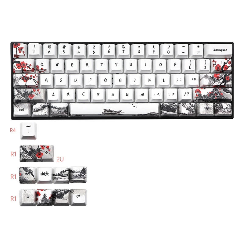 71 Keys Wangjiang Plum Blossom Keycap Dye Sublimation OEM For GH60 GK61 GK64 K3KB
71 Keys Wangjiang Plum Blossom Keycap Dye Sublimation OEM For GH60 GK61 GK64 K3KB